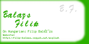 balazs filip business card